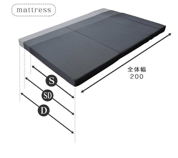 高反発マットレス 三つ折り シングル スリーピーS 97×200