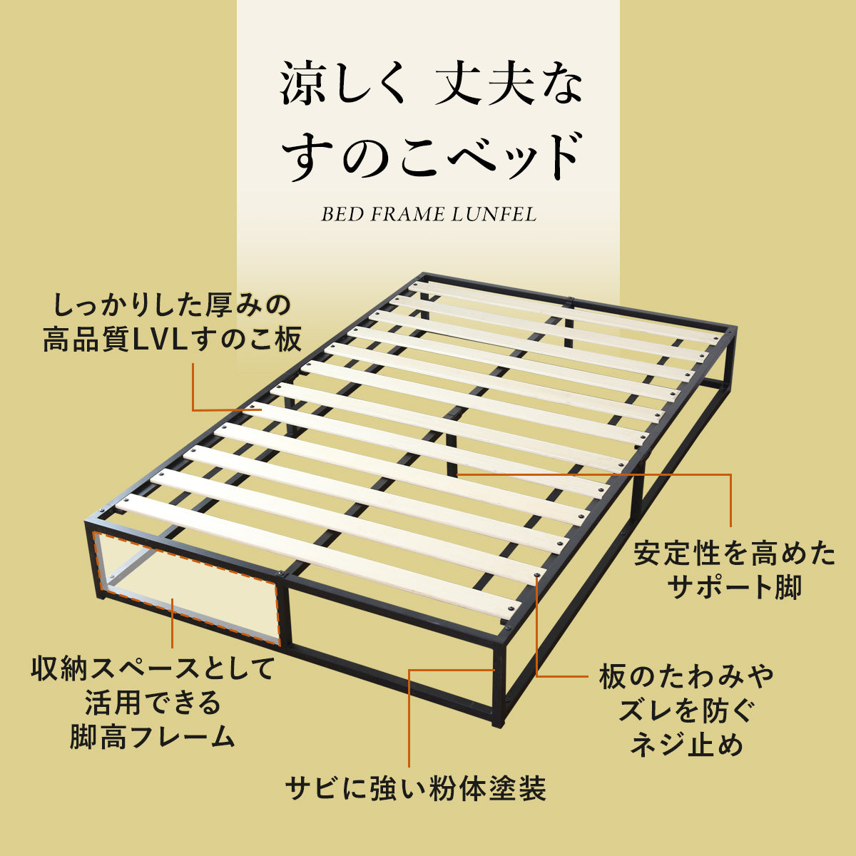 ベッドフレーム ルンフェルハイSD
