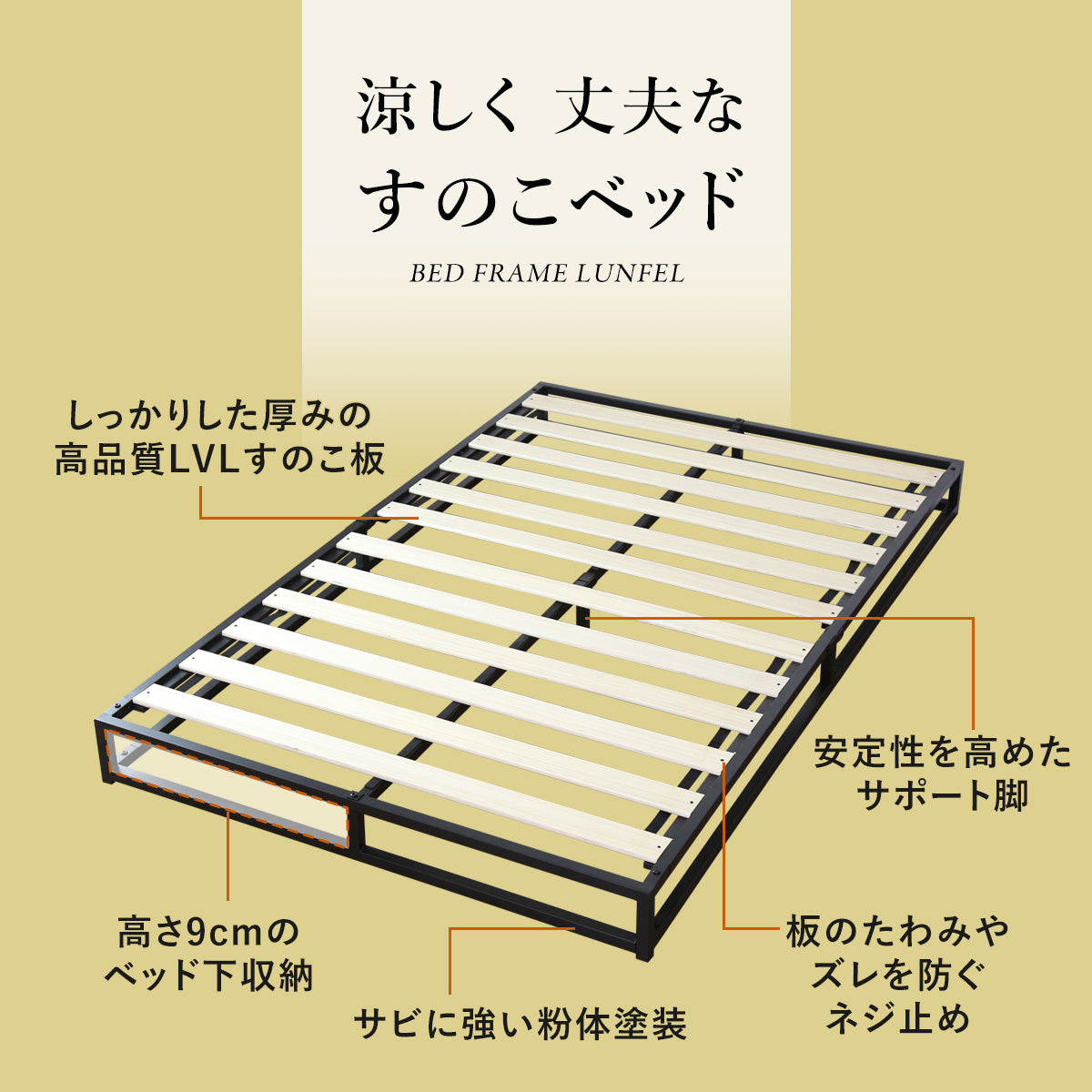 ベッドフレーム ルンフェルローSD