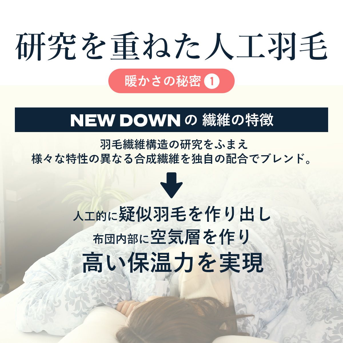 人工羽毛掛布団 ニューダウン人工羽毛掛布団ダブル