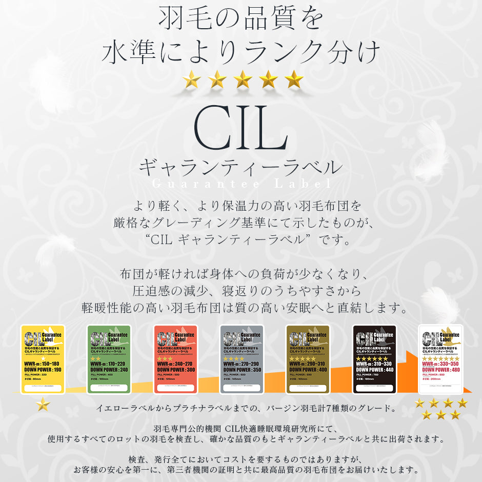 掛け布団 ホワイトダックダウン85％