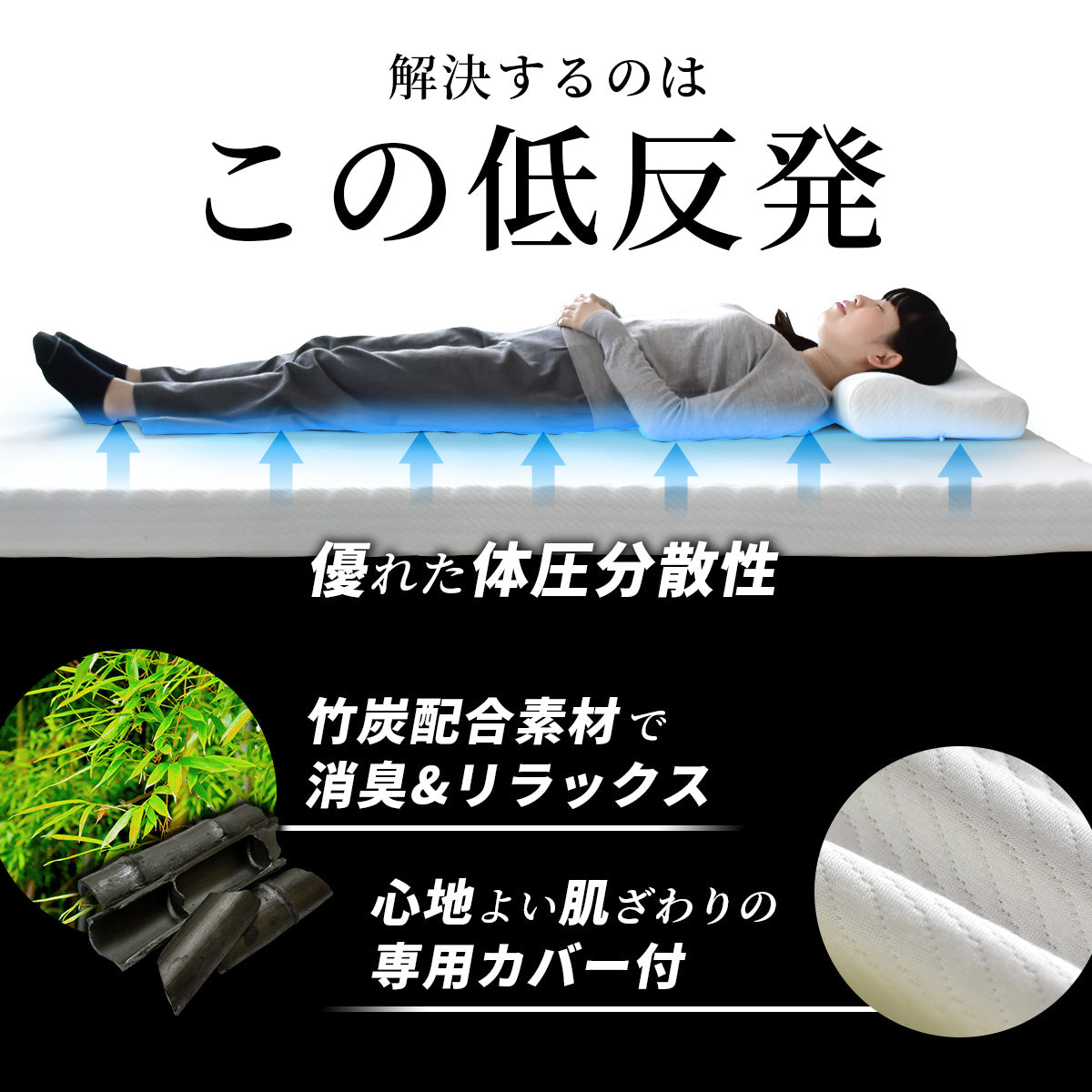 低反発マットレス ブラックサイレンス プレミアムカットD