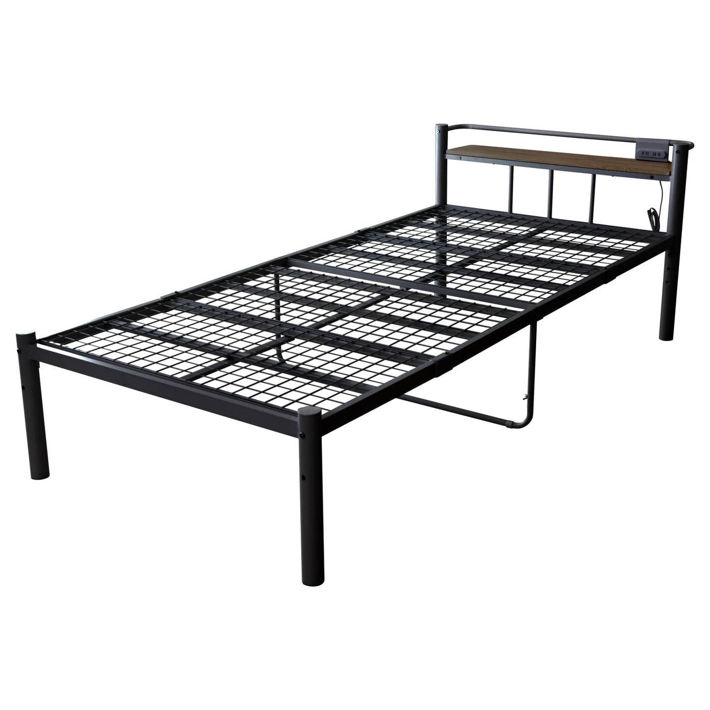 ベッド シングル フレーム パイプベッド コンパクト 一人暮らし 通気性 ブラック ホワイト フロスS