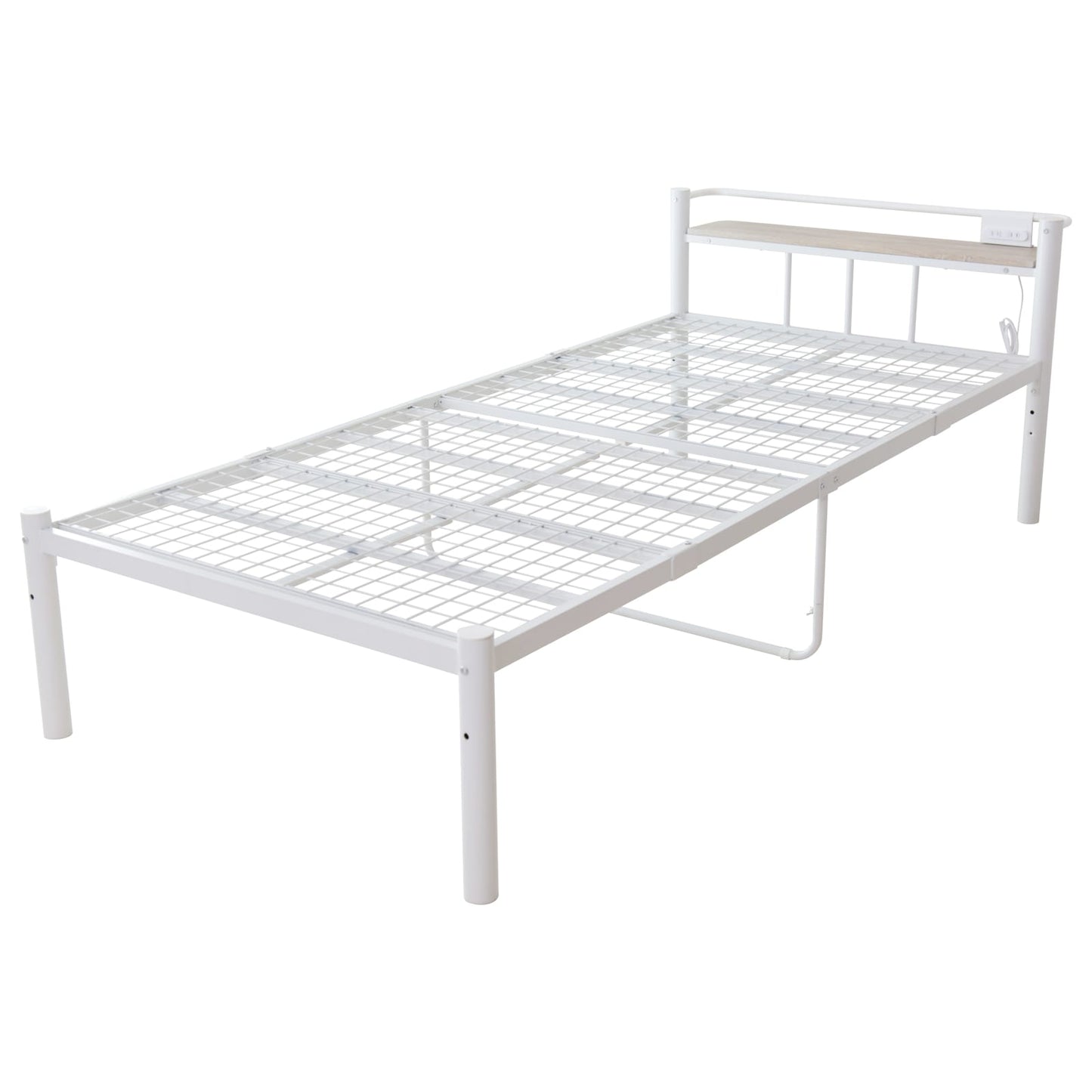 ベッド シングル フレーム パイプベッド コンパクト 一人暮らし 通気性 ブラック ホワイト フロスS