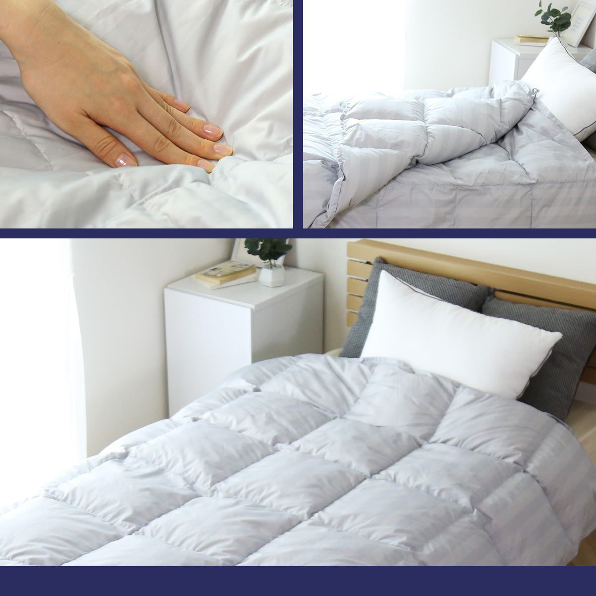 【昭和西川】二枚合わせ羽毛掛けふとんS 150×210