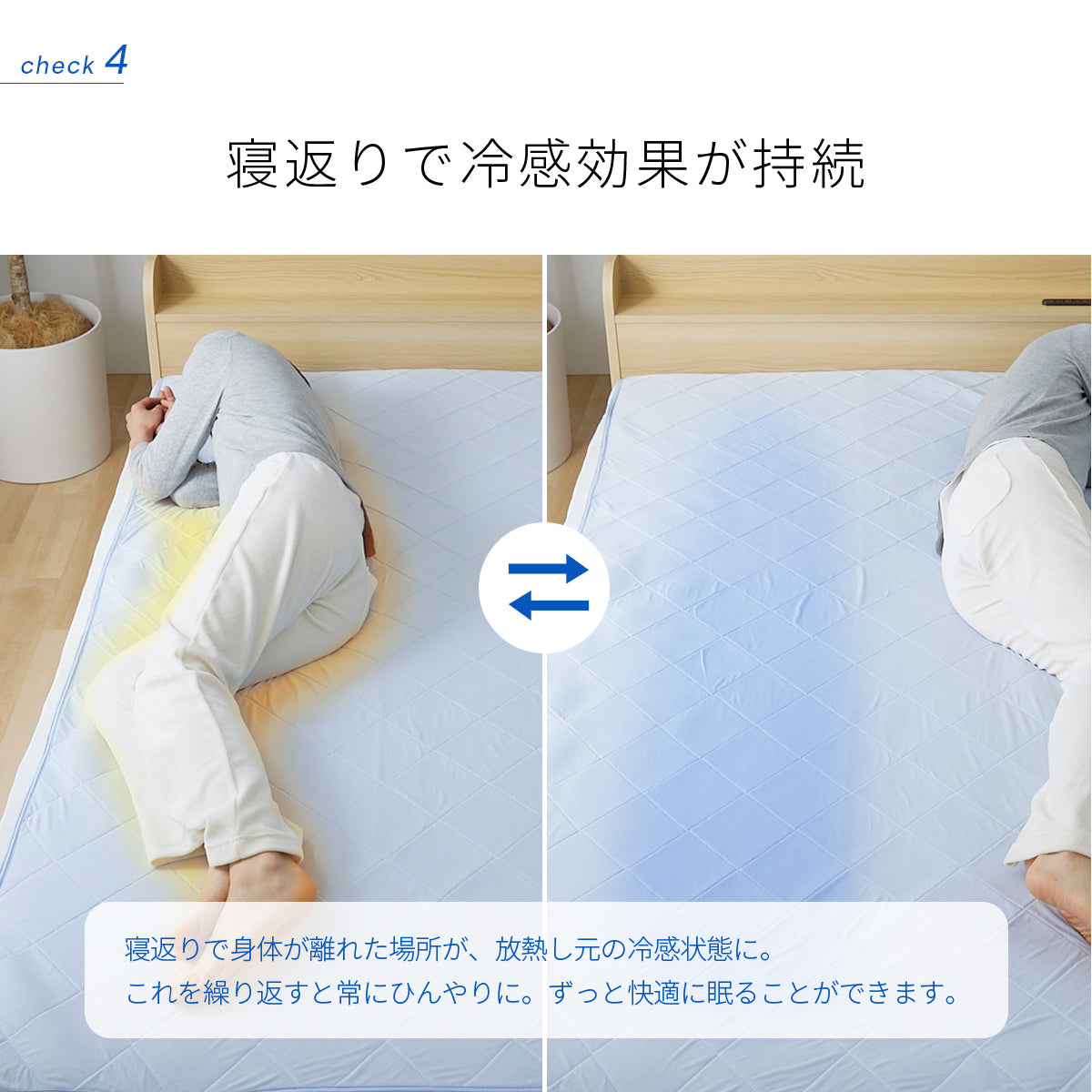 【セミダブル】接触冷感エアー敷きパッド